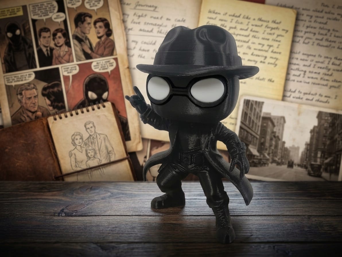 Noir Detective Spider Figurine