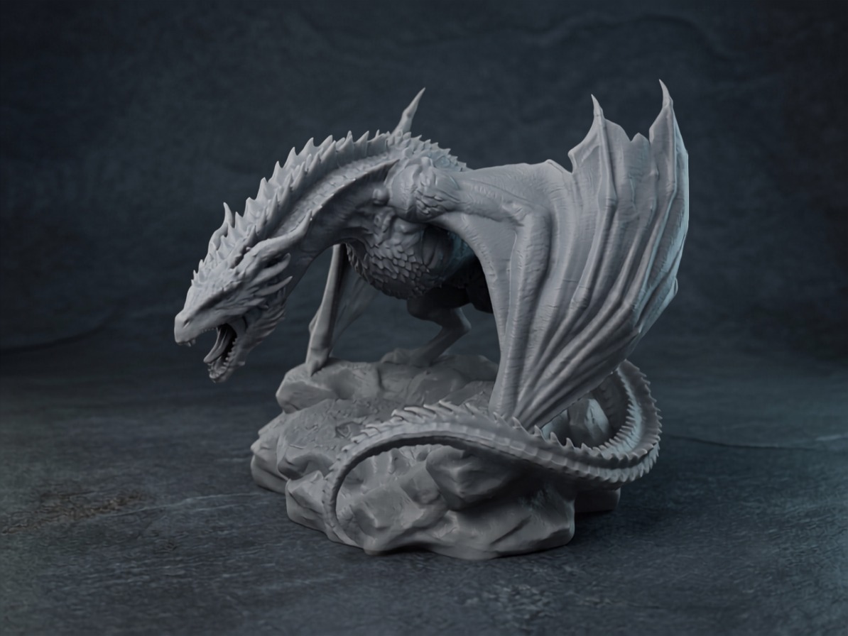 3D Printed Dragon- The Black Dread (Game of Thrones) made from  - Buy online in India