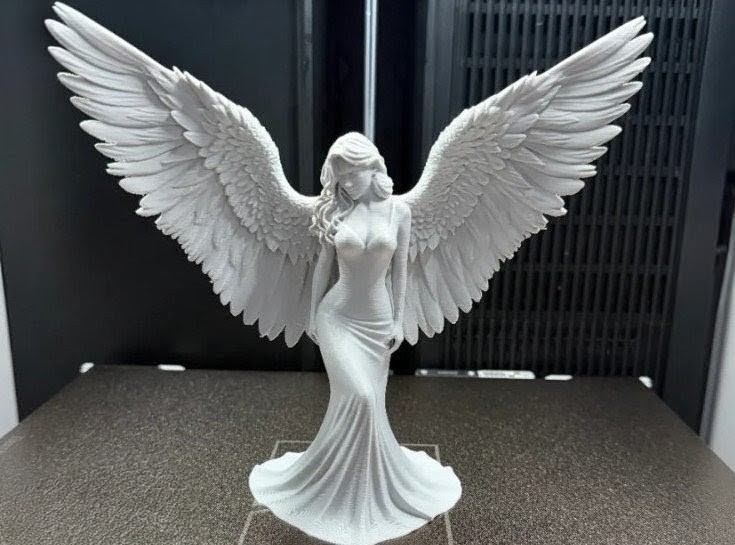 3D Printed Elysia - Divine Angel made from Pure White PLA - Buy online in India