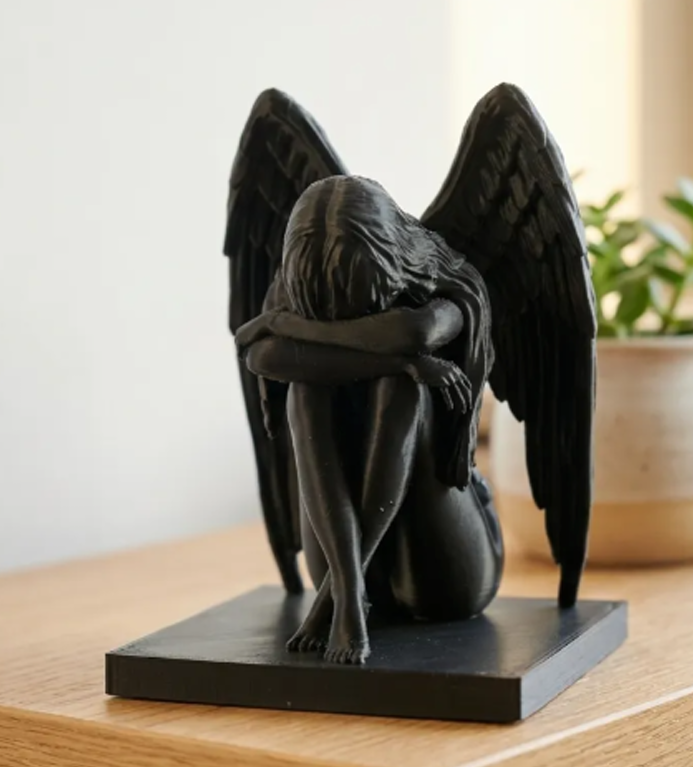 3D Printed Noctis - Weeping Angel made from Matte Black PLA - Buy online in India