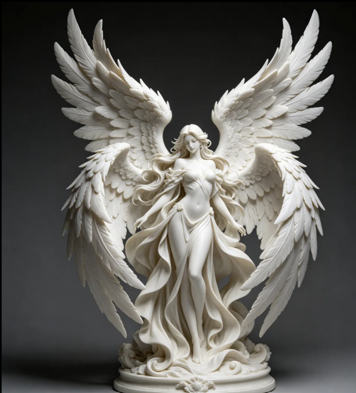 3D Printed Seraphis - Celestial Angel made from Pure White PLA - Buy online in India